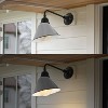 9.63" 1-Light Croydon Farmhouse Industrial LED Gooseneck Arm Outdoor Sconce - JONATHAN Y - 2 of 4