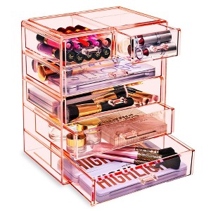 Sorbus Acrylic Makeup Organizer Case for Cosmetics Make Up & Jewelry - 1 of 4