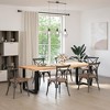 vidaXL 2-Piece Black T-Shaped Dining Table Legs - Adjustable Steel Legs for Customizable Desks & Tables (28.3"-28.7" Height) - - 2 of 4