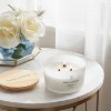 3-Wick Glass Wooden Wick Jar Candle - Threshold™ - 2 of 3