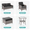 Sonkuki 9 Pieces Patio Sofa with Ottomans Set, All-Weather PE Rattan Wicker, Patio Conversation Couch with Cushion - 3 of 4