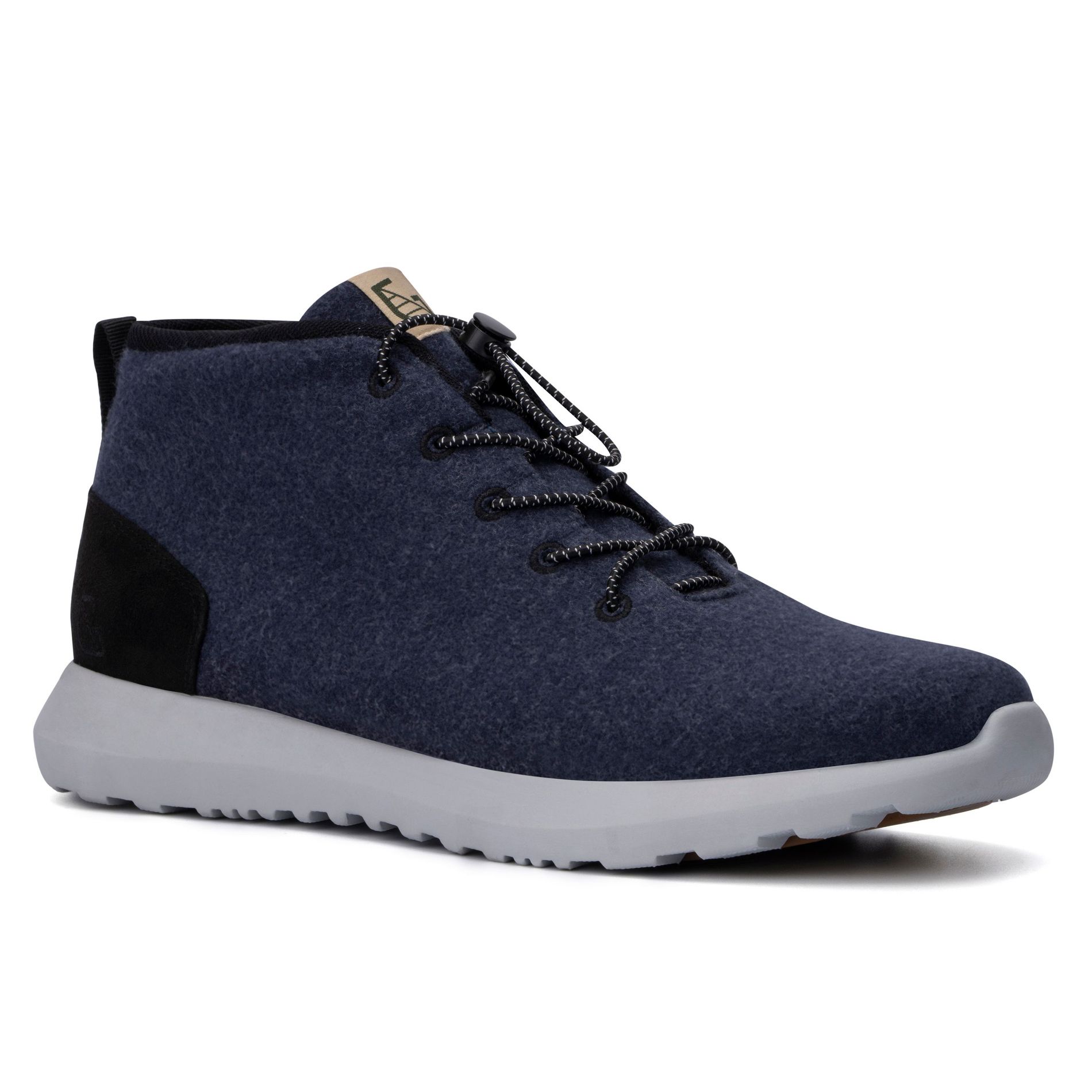 Hybrid Green Label Men's Elwood High Top Sneaker - NAVY, 12