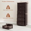 Costway 6 Drawer Chest Dresser Clothes Storage Bedroom Tall Furniture Cabinet - 3 of 4
