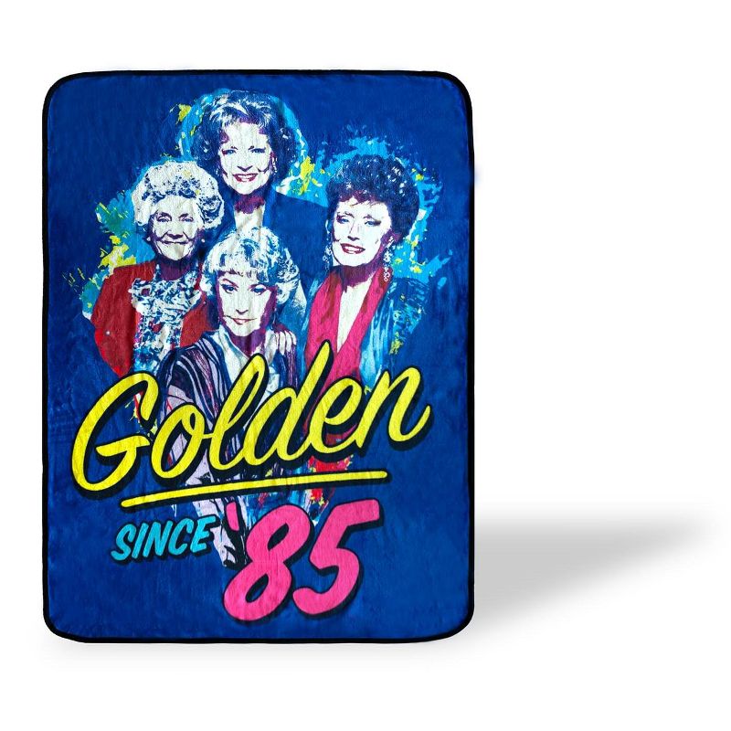 Just Funky The Golden Girls Golden Since 85 Large Fleece Throw Blanket | 60 x 45 Inches, 1 of 8