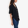 Anna-Kaci Women's Short Sleeve Button Down Shirt with V-Neckline Relaxed Fit - 4 of 4