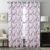 RT Designers Collection Marble Grommet Metallic Sheer Printed Doily Curtain Panel Pair 36" x 84" Red - 2 of 4