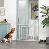 PawHut Dog Gate, 30"-41" Extra Wide Walk Through Pet Gate w/ Cat Door, 3-Inch & 5.5-Inch Extension Kits, Pressure Mounted - 2 of 4