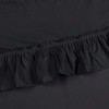 Ellis Stacey Solid Color Window 1.5" Rod Pocket High Quality Fabric Ruffled Swag 60"x38" Black - 3 of 4