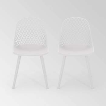 Lily 2pk Resin Modern Dining Chair - Christopher Knight Home