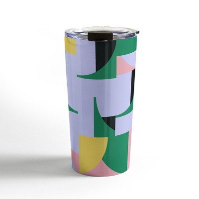 Ninola Design Bauhaus Shapes Spring 20 oz Stainless Steel Travel Mug - Deny Designs