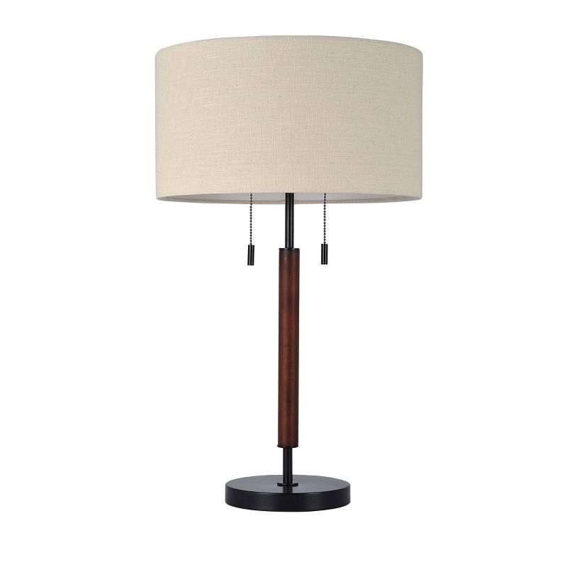 Wood Table Lamp (Includes LED Light Bulb) Black - Threshold&#8482;, 1 of 7