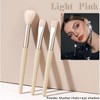 Wikineon Premium Makeup Brush Three Piece Set - Soft Synthetic Bristles for Foundation, Powder & Blush, Professional-Grade Tools - 2 of 4