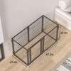 VisioGear 47.2" Dog Crate for Small Medium Large Dogs, Puppy Dog Playpen for Yard Indoor Outdoor, Pet Dog Cage Kennel, Black, 47.2"*23.6"*23.6" - 3 of 4