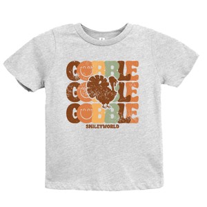 SmileyWorld Gobble Turkey Distressed - Youth Short Sleeve Graphic T-Shirt and Toddler Short Sleeve Graphic T-Shirt - 1 of 3