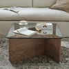 HDZNVF Mid-Century Modern Square Coffee Table, Living Room Wooden Coffee Table - 3 of 4