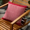 TOWN & COUNTRY TERRA Alara Solid Border Handcrafted Indoor Outdoor Decorative Pillow - 3 of 4