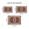 Area Rug Vintage Bohemia Large Persian Non-slip Washable Rug For Living Room Kitchen Bedroom Living Room Flower Design Yellow/Red - 2 of 4