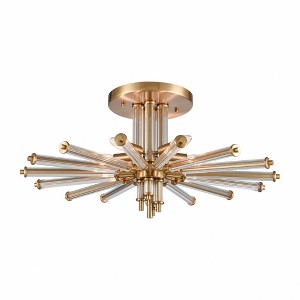 Elk Home Serena 5 - Light Semi-Flush Mount in  Satin Brass - 1 of 3