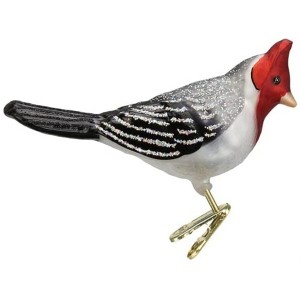 Old World Christmas Glass Blown Ornament for Christmas Tree, Red Crested Cardinal - 1 of 4
