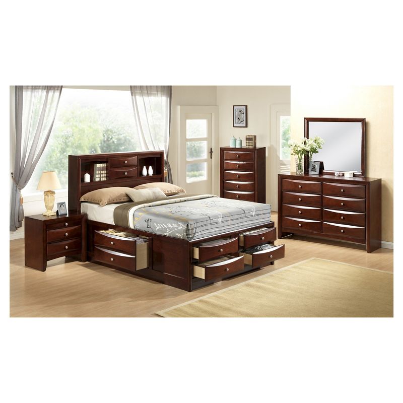 Claire Storage Bed with Bookcase Headboard King Rich Espresso - Picket House Furnishings, 3 of 4
