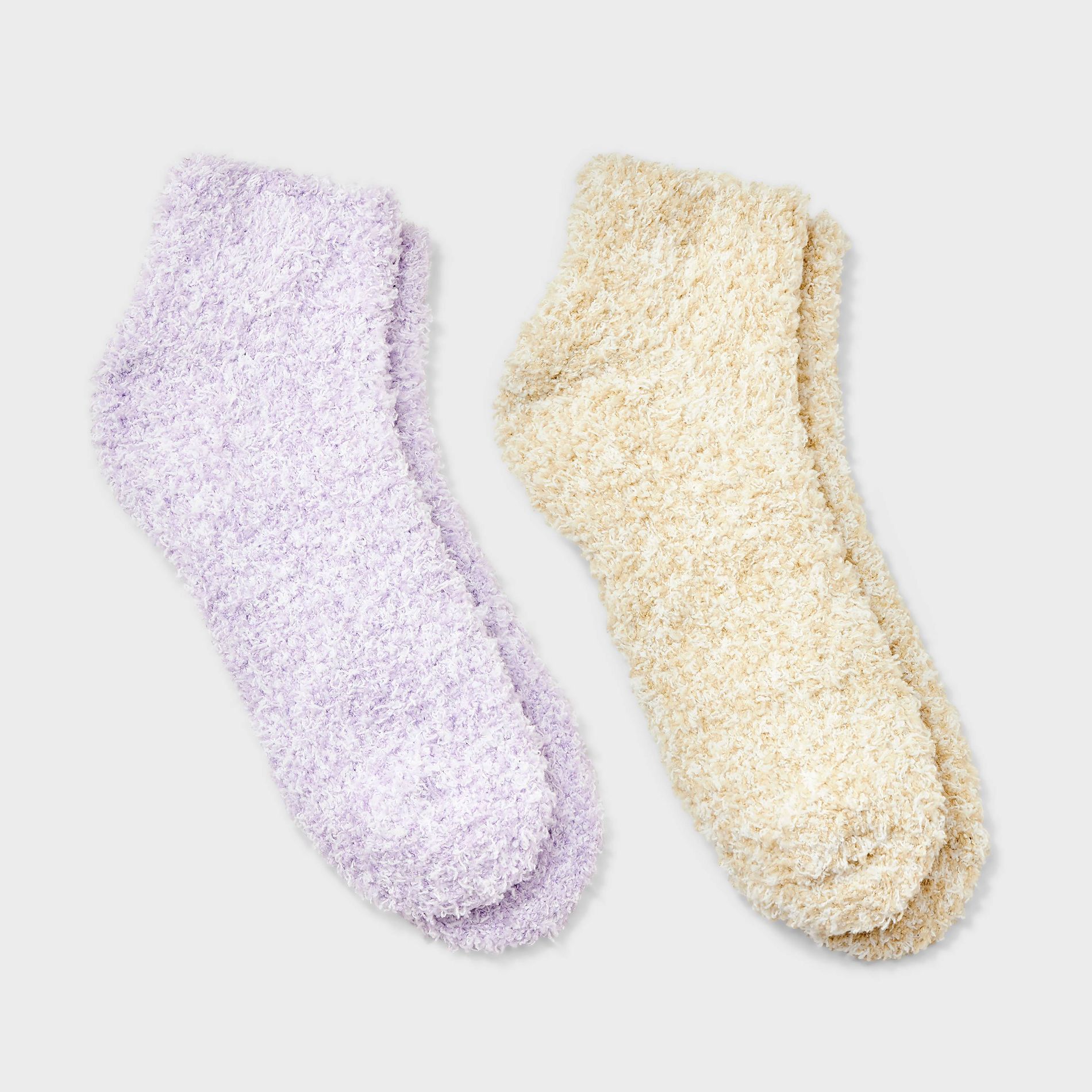 Women's 2pk Chenille Cozy Ankle Socks - Auden™ - Marled Orchid Petal/Marled Brown