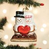 Old World Christmas 3.5 Inch S'mores In-Love Ornament Bride Groom Marshmallow Tree Ornaments - 3 of 3