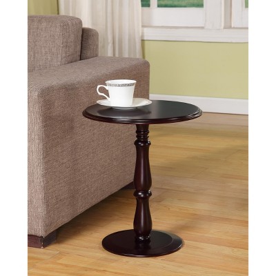 Kings Brand Londonio Wood Plant Stand End Table, Dark Cherry