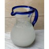 Dos Sueños Mexican Hand Blown Glassware Combo Set - Blue Rim Pitcher and Margarita Glasses - 3 of 4