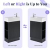 Mshliw 18.6" Bathroom Vanity with Ceramic Sink, Cabinet with Toilet Paper Holder & Two-Tier Shelf, Left or Right Orientation - 4 of 4