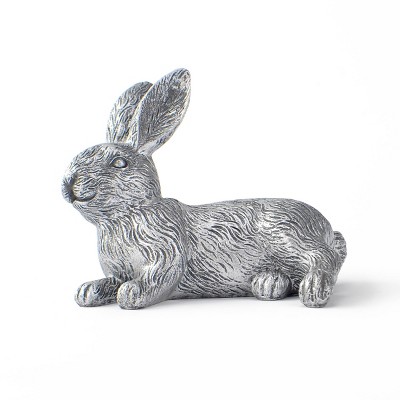 Easter Silver Resin Bunny Laying Down - Bullseye's Playground™