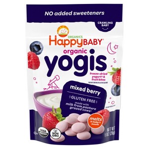 Happy Baby Organic Yogis Freeze-Dried Yogurt & Fruit Baby Snacks