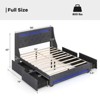 Infans Full Size Bed Frame w/ LED Lights & Charging Station Upholstered Platform Bed - 2 of 4