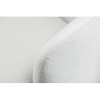 White Teddy Fabric Swivel Armchair Bucket Chair with Black Powder Coating - 3 of 4