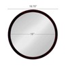 SEVOBAL Bathroom Vanity Mirrors Round Wall Mirror with Sturdy Wooden Frame Long-Lasting Durability Rust-Resistant, Brown, 19.7"*0.8"*19.7" - 4 of 4