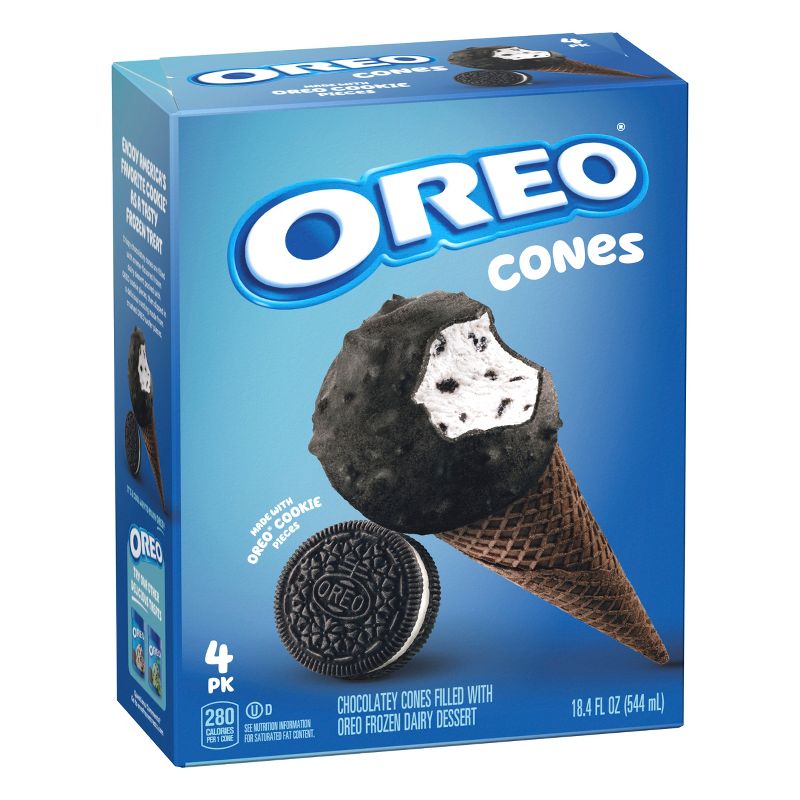 OREO Ice Cream Cone Frozen Desserts - 18.4oz/4ct, 4 of 16