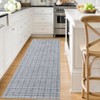 Washable Area Rugs Modern Plaid Indoor Floor Carpet with Non-Slip Backing Stain-Resistant Soft Low Pile Rugs for Living Room - 2 of 4