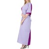 HAPPY BAY Women's House Daily Routine Evening Wear Vacation Holiday Casual Dailywear Loungewear Relaxed Fit Caftan Maxi Night Shirts 3X-4X Purple - 3 of 4