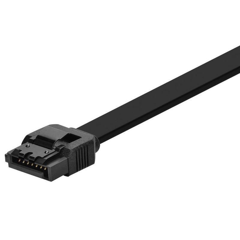 Monoprice DATA Cable - 2 Feet - Black | SATA 6Gbps Cable with Locking Latch, data transfer speeds of up to 6 Gbps, 2 of 7
