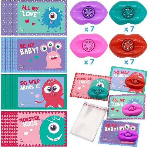 joyin monster greeting card with whistles 28 pcs target