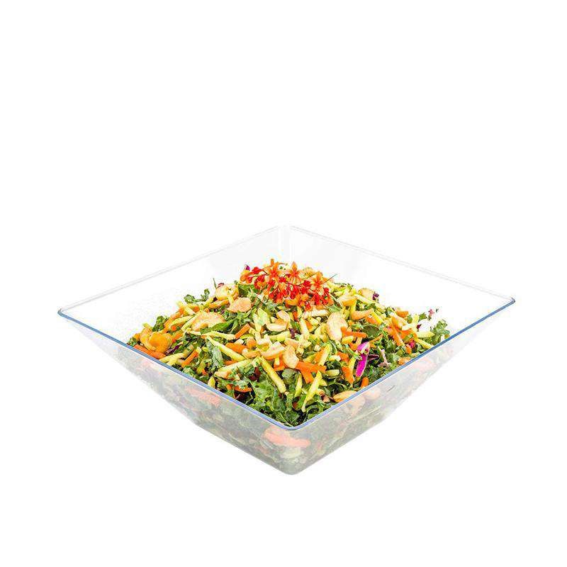 Smarty Had A Party 4 qt. Clear Square Plastic Serving Bowls (24 Bowls), 2 of 4