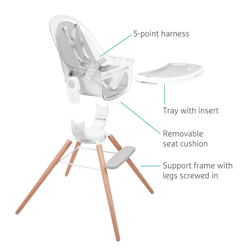 Munchkin Cloud Baby High Chair with 360&#176; Swivel - Clear, 5 of 18