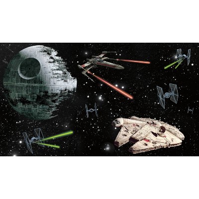 6'x10.5' XL Star Wars Classic Vehicles Chair Rail Prepasted Mural Ultra Strippable - RoomMates