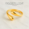 Teardrop Wrap Ring for Women 14kt Gold Plated Stainless Steel Adjustable Casual Fashion Ring - 3 of 4