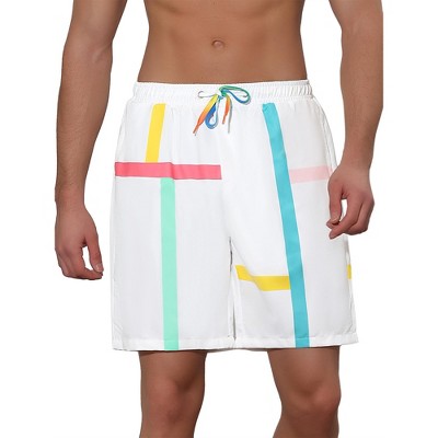 Lars Amadeus Men's Summer Colorful Drawstring Elastic Waist Beach Board Shorts