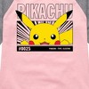 Girls' - Pokémon - Peeking Pikachu Shirt Tail Raglan Graphic T-shirt - 2 of 4
