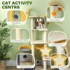 DOMETOUR 63 Inch Cute Cat Tree Cat Tower for Kitty, Cat Climbing Frame with Scratching Post, Cat Condo, Plush Perch, Hammock - 3 of 4