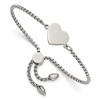Chisel Stainless Steel Polished Heart Adjustable Bracelet - 2 of 4