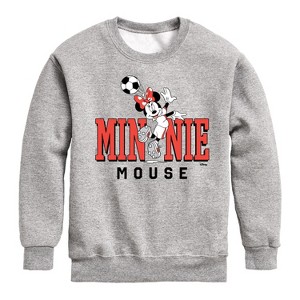 Boys' - Disney - Minnie Name Soccer Graphic Long Sleeve Fleece Sweatshirt - 1 of 4