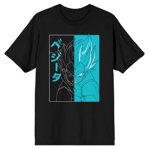 Dragon Ball Z Super Two-Toned Anime Men's Black T-Shirt - 1 of 3