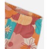 Deux par Deux Girl Organic Cotton Jersey Leggings with Coral Flowers - 4 of 4